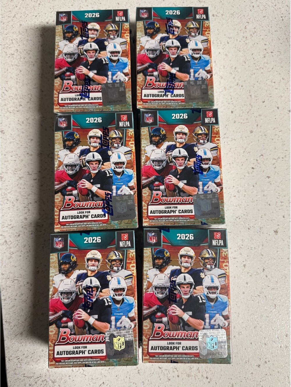 6x 2026 BOWMAN FOOTBALL VALUE BLASTER BOXES SEALED SHIPS NOW